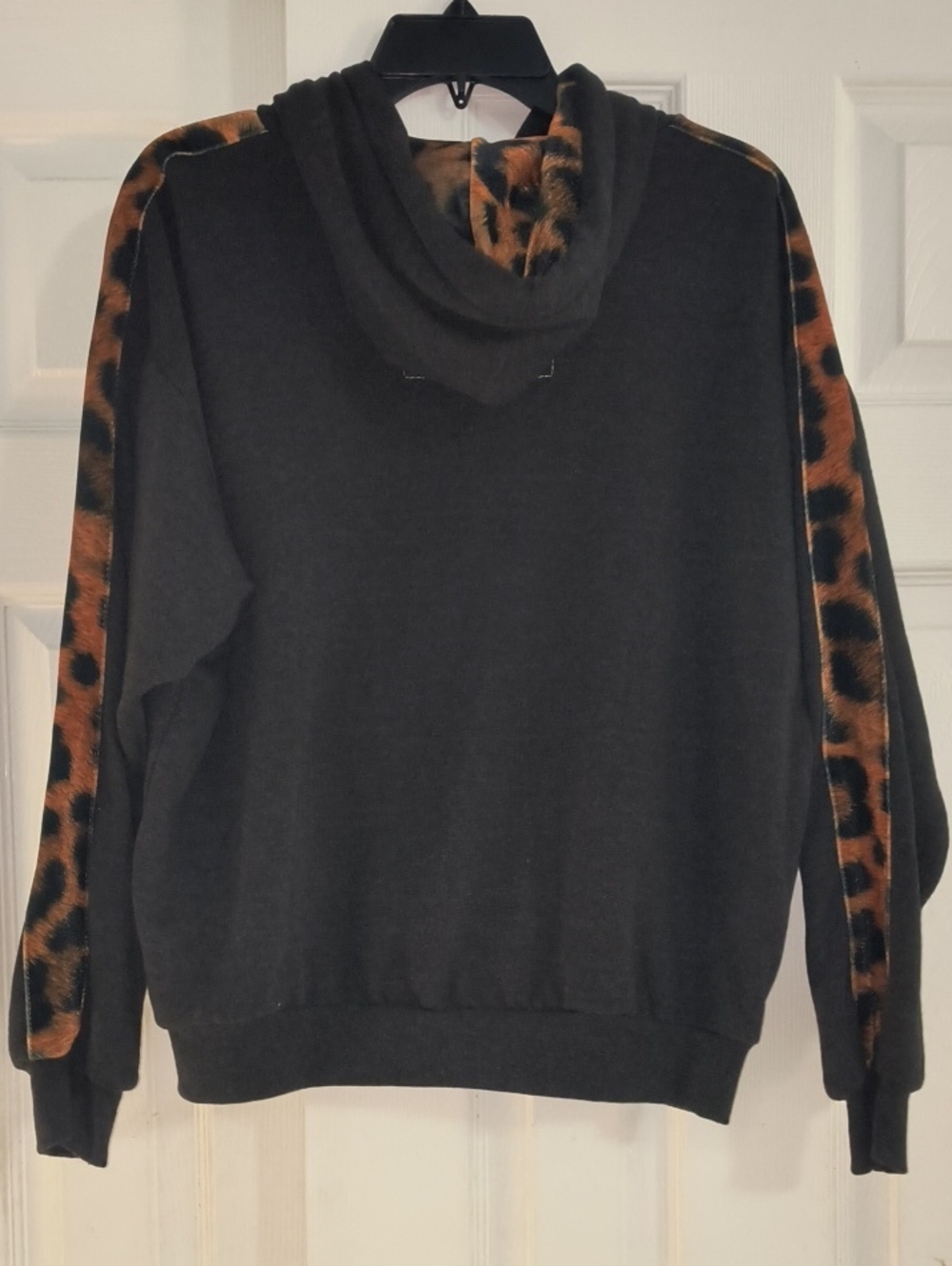Aviator Nation Cheetah Stripe Sweatshirt - Black // Cheetah Size S - Picture 4 of 6